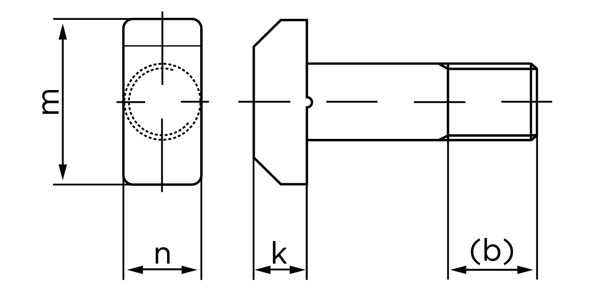 Teknisk tegning af DIN 261